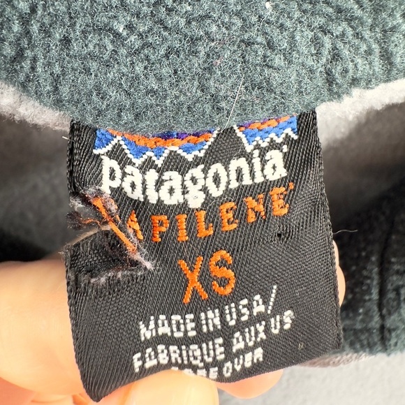 Vintage Patagonia Mens Capilene Fleece Half Zip Pullover Size XS Grey USA Made - Picture 4 of 7